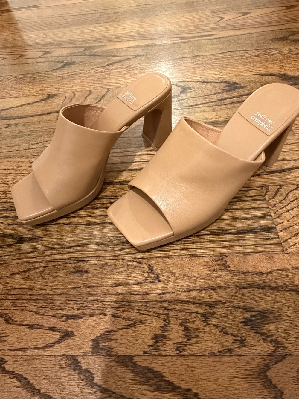 Jeffrey Campbell Caviar Platform Slide Sandal in Dark Nude - Picture 2 of 7